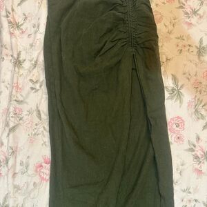 Zara Women's Green and Khaki Skirt